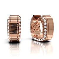 Earrings Golay Woman in Rose Gold Diamante 0.45 Ct OCUBET003DI1 - OCUBET003DI1